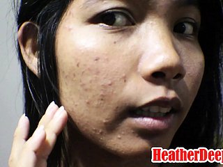 9 minggu hamil remaja asia mendapatkan creampie anal berwarna hitam