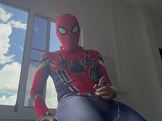 Spiderman bekerja dari rumah
