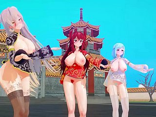 MMD discuss with youtubers chinese advanced genre KKVMD  (by 熊野ひろ)
