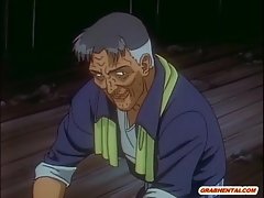 Związany anime let slip by wysunął zza przez zboczeńca