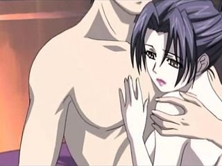 Anime MILF sıkı eşek çivilenmiş köpek stili alır